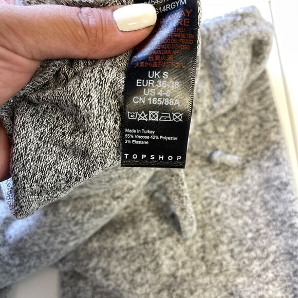 NWT TopShop Size 4-6 Small High Rise Jogger Stretch Pants Gray 27” - Picture 8 of 10